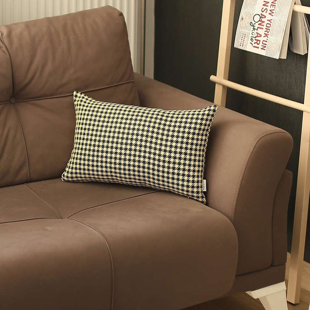 12" X 20" Yellow Lumbar Throw Pillow Cover