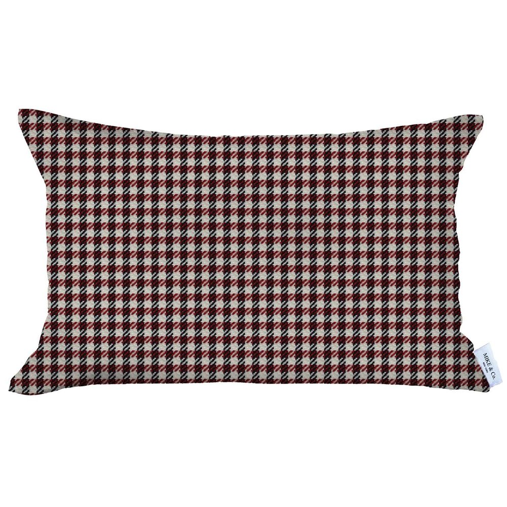 12" X 20" Red Lumbar Throw Pillow Cover