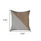 18" X 18" Ivory And Brown Geometric Zippered Handmade Polyester Throw Pillow Cover