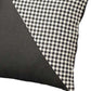 18" X 18" Black And White Houndstooth Zippered Handmade Polyester Throw Pillow Cover