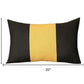 12" X 20" Black and Yellow Color Block Throw Pillow Cover