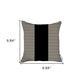 18" X 18" Brown And Black Houndstooth Zippered Handmade Polyester Throw Pillow Cover