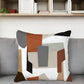 18" X 18" Black And Grey Abstract Zippered Handmade Polyester Throw Pillow Cover