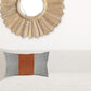 12" X 20" Grey And Brown Geometric Zippered Handmade Polyester Lumbar Pillow Cover