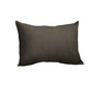 Set of Two 12" X 20" Black Fabric Lumbar Throw Pillows