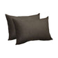 Set of Two 12" X 20" Black Fabric Lumbar Throw Pillows