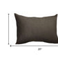 Set of Two 12" X 20" Black Fabric Lumbar Throw Pillows