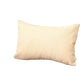 Set of Two 12" X 20" Ivory Fabric Lumbar Throw Pillows