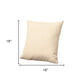 Set of Two 18" Ivory Fabric Throw Pillows