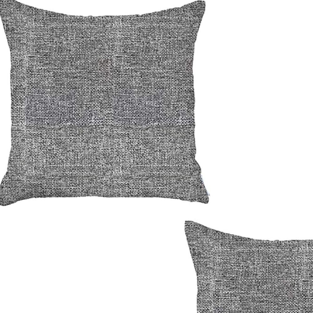 Set of Two Black and Gray Throw Pillow
