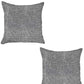 Set of Two Black and Gray Throw Pillow