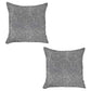 Set of Two Black and Gray Throw Pillow