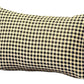 Set of Two 12" X 20" Yellow and Black Houndstooth Fabric Lumbar Throw Pillows