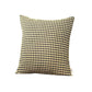 Set of Two 18" Yellow and Black Houndstooth Fabric Throw Pillows