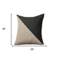 Set of Two 18" Brown Black and White Houndstooth Fabric Throw Pillows