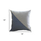 Set of Two 18" Blue and White Houndstooth Fabric Throw Pillows