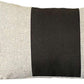 Set of Two 12" X 20" Black And Gray Lumbar Throw Pillows