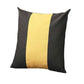 Set Of Two 18" X 18" Black And Yellow Geometric Zippered Handmade Polyester Throw Pillow