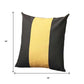 Set Of Two 18" X 18" Black And Yellow Geometric Zippered Handmade Polyester Throw Pillow