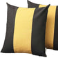 Set Of Two 18" X 18" Black And Yellow Geometric Zippered Handmade Polyester Throw Pillow