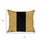 Set Of Two 18" X 18" Yellow And Black Geometric Zippered Handmade Polyester Throw Pillow