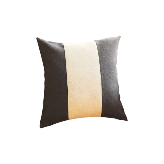 Set Of Two 18" X 18" Grey And Black Geometric Zippered Handmade Polyester Throw Pillow