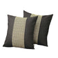 Set of Two 18" Black and Yellow Houndstooth Fabric Throw Pillows