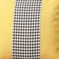 Set of Two 18" Yellow Black and White Houndstooth Fabric Throw Pillows