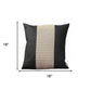 Set of Two 18" Black Brown and White Houndstooth Fabric Throw Pillows