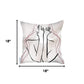 Set of Two 18" X 18" Gray and Black Abstract Polyester Zippered Pillow