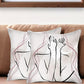 Set of Two 18" X 18" Gray and Black Abstract Polyester Zippered Pillow