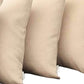 Set of Four 18" Ivory Fabric Throw Pillows