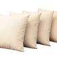 Set of Four 18" Ivory Fabric Throw Pillows