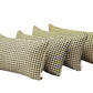 Set of Four 12" X 20" Yellow and Black Houndstooth Fabric Lumbar Throw Pillows