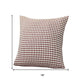 Set of Four 18" Red and White Houndstooth Fabric Throw Pillows