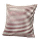 Set of Four 18" Red and White Houndstooth Fabric Throw Pillows