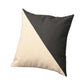 Set of Four 18" Ivory and Black Color Block Fabric Throw Pillows