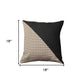 Set of Four 18" Brown Black and White Houndstooth Fabric Throw Pillows