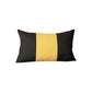 Set of Four 12" X 20" Black And Yellow Lumbar Throw Pillows