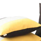 Set of Four 18" Black And Yellow Throw Pillows
