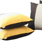 Set of Four 18" Black And Yellow Throw Pillows
