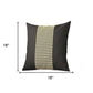 Set of Four 18" Black and Yellow Houndstooth Fabric Throw Pillows