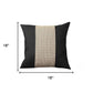 Set of Four 18" Black Brown and White Houndstooth Fabric Throw Pillows