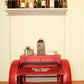 Retro Red Metal Delivery Box Accent Side Table