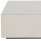 35" Silver Stainless Steel Square Solid Coffee Table