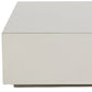35" Silver Stainless Steel Square Solid Coffee Table