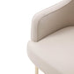 Gray and Gold Upholstered Fabric Dining Arm Chair