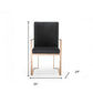 Black and Gold Upholstered Fabric Dining Arm Chair