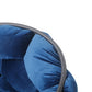 Blue and Black Upholstered Fabric Dining Arm Chair
