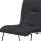 Set of Two Gray and Black Upholstered Fabric Dining Side Chairs